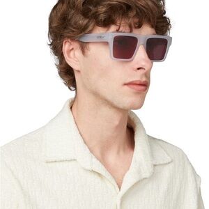 OFF WHITE UNISEX SUNGLASSES Grey/Burgundy OERI109C99PLA0010928 Size-54:18:145MM